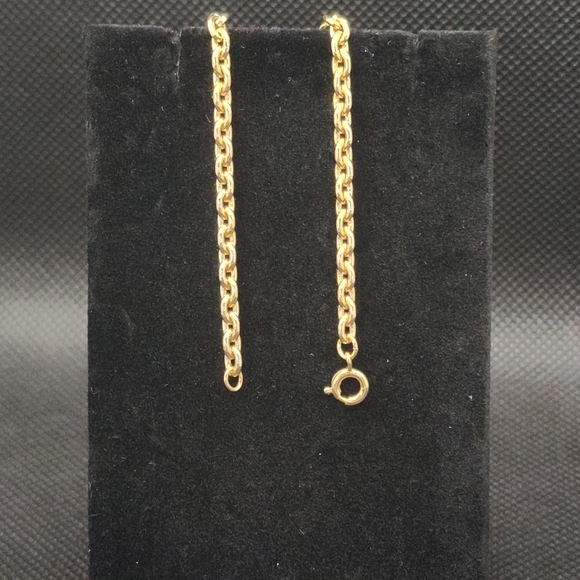 Vintage 18k Gold Plate Chain Bracelet 7" - Picture 3 of 3
